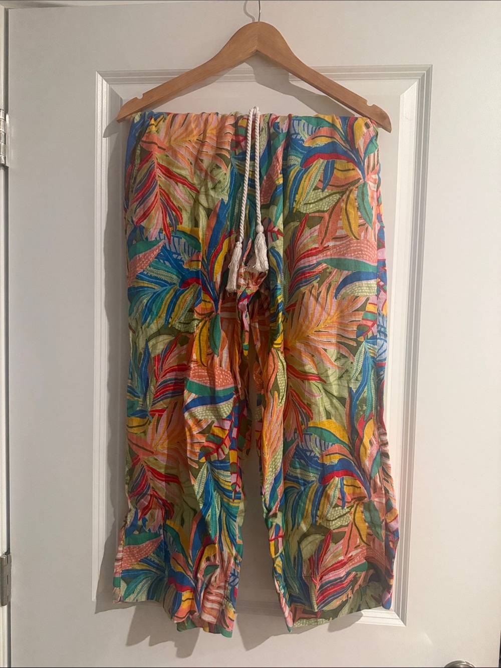 C&C California Multicolor Tropical Wide-Leg Jumpsuit Pants